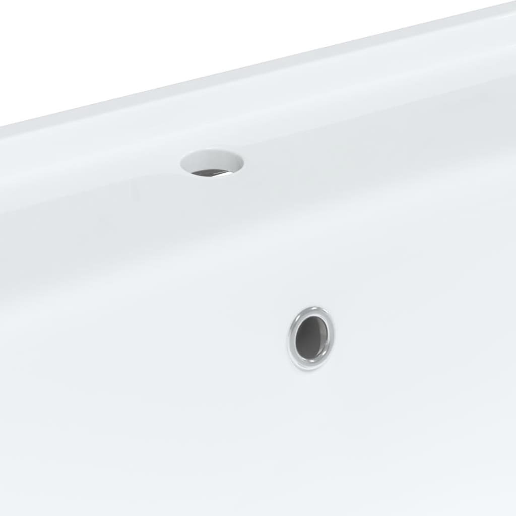 vidaXL Νιπτήρας Μπάνιου Ορθογώνιος Λευκός 71 x 48 x 19,5 εκ. Κεραμικός