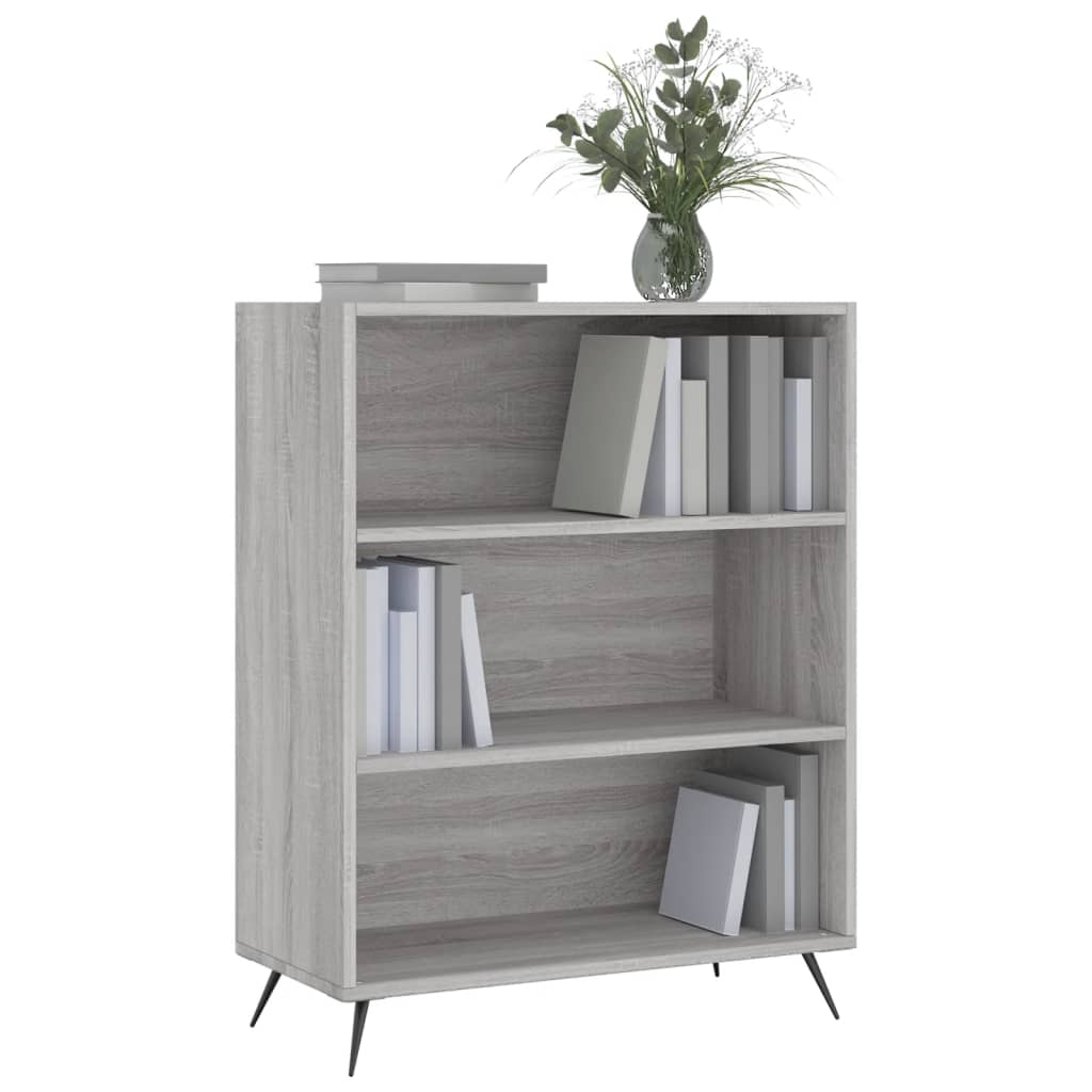 vidaXL Βιβλιοθήκη Γκρι sonoma 69,5 x 32,5 x 90 εκ. από Επεξεργ. Ξύλο