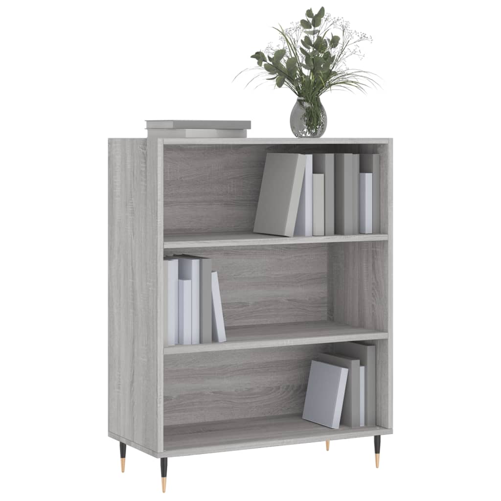 vidaXL Βιβλιοθήκη Γκρι Sonoma 69,5 x 32,5 x 90 εκ. από Επεξεργ. Ξύλο