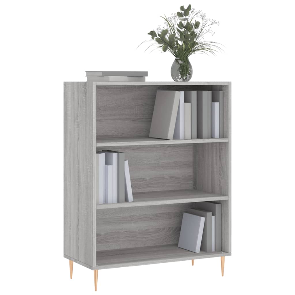 vidaXL Βιβλιοθήκη Γκρι Sonoma 69,5 x 32,5 x 90 εκ. από Επεξεργ. Ξύλο