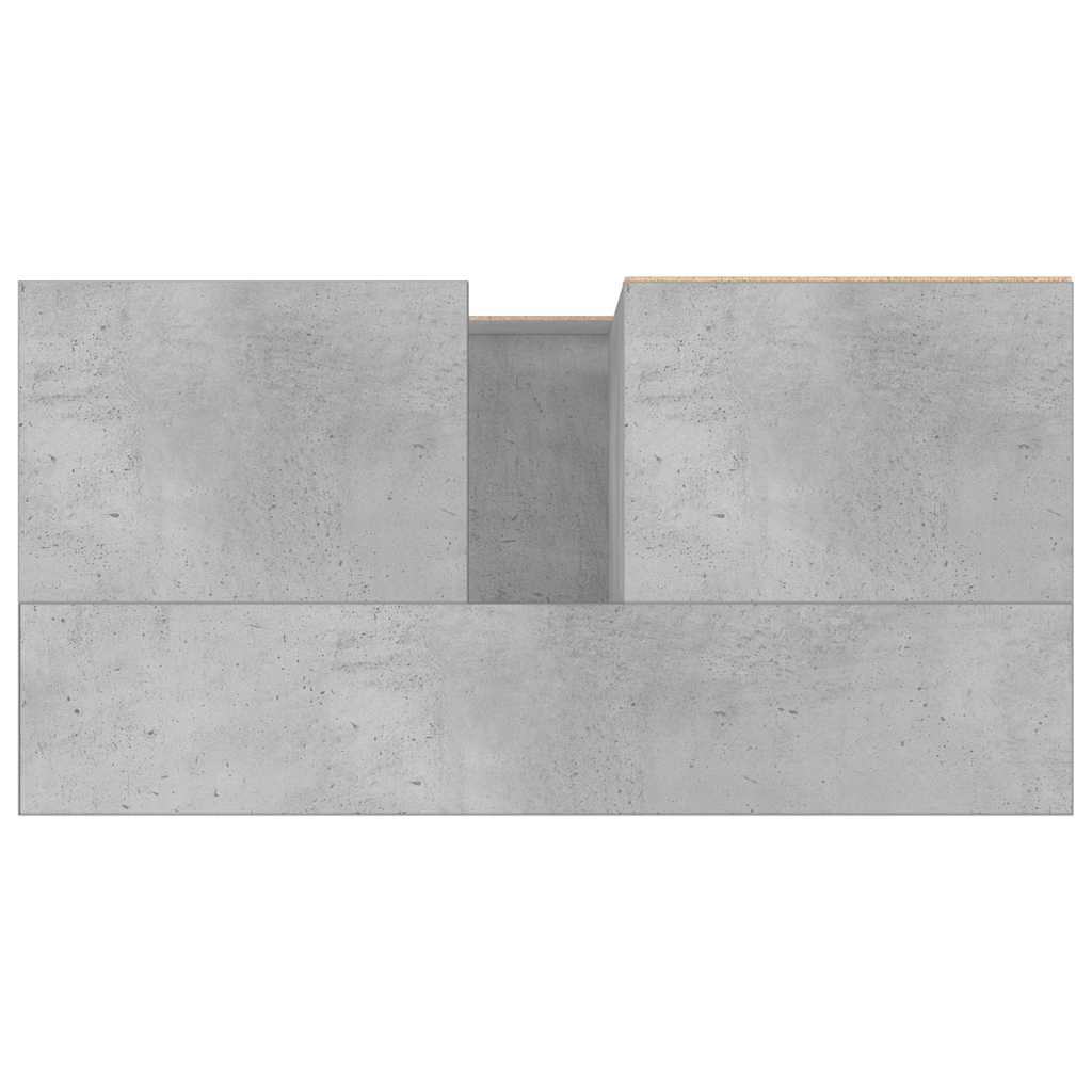 vidaXL Ντουλάπι Μπάνιου Γκρι Σκυροδέματος 65x33x60 εκ. Επεξ. Ξύλο