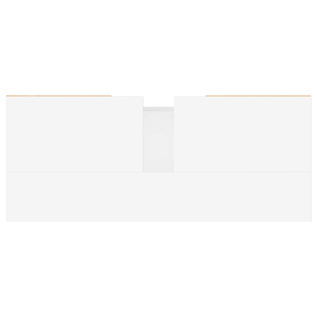 vidaXL Ντουλάπι Μπάνιου Γυαλ. Λευκό 80 x 33 x 60 εκ. από Επεξεργ. Ξύλο