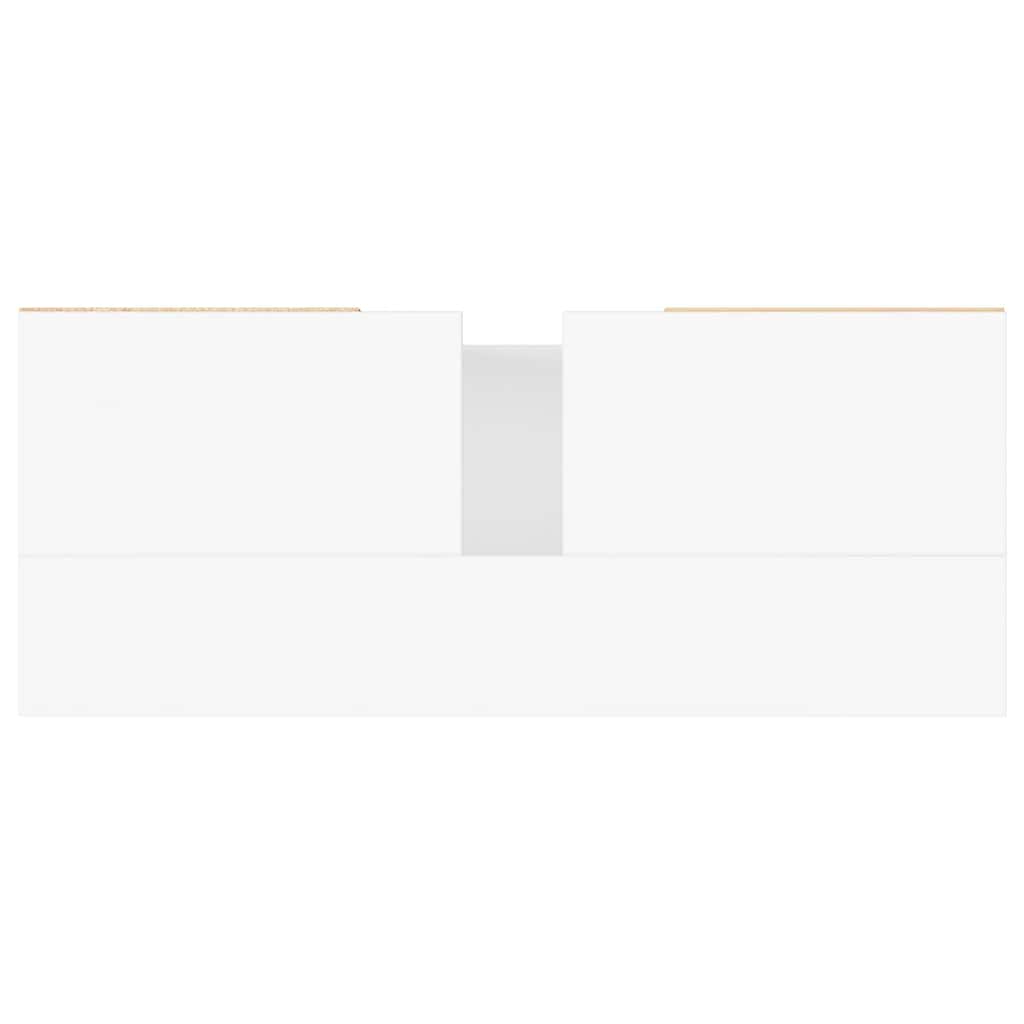 vidaXL Ντουλάπι Μπάνιου Λευκό 80 x 33 x 60 εκ. Επεξεργασμένο Ξύλο