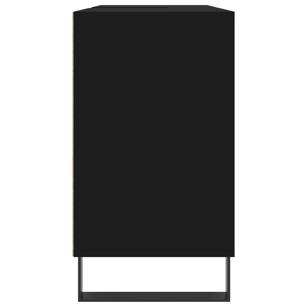 vidaXL Ντουλάπι Μπάνιου Μαύρο 80 x 33 x 60 εκ. από Επεξεργασμένο Ξύλο