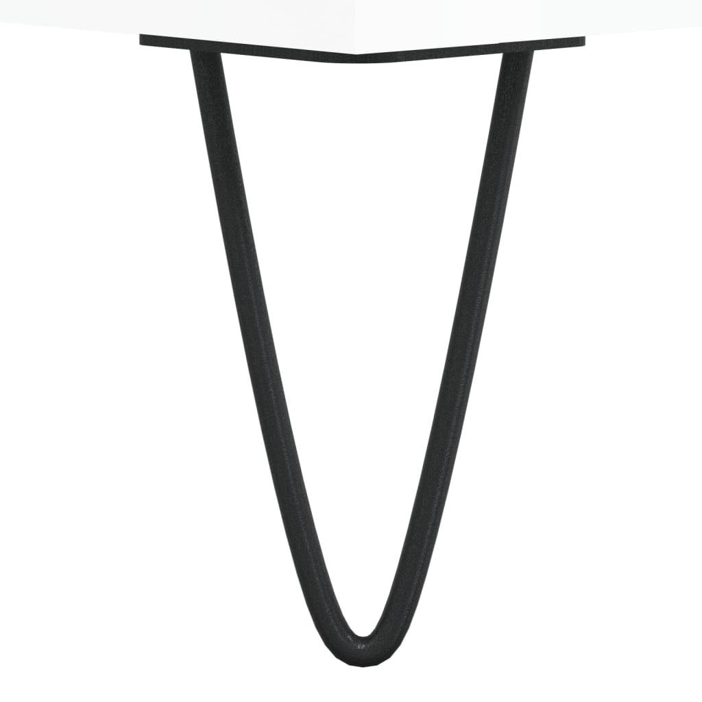 vidaXL Δισκοθήκη Γυαλ. Λευκή 85 x 38 x 48 εκ. από Επεξεργασμένο Ξύλο