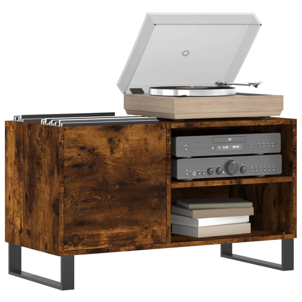 vidaXL Δισκοθήκη Καπνιστή Δρυς 85 x 38 x 48 εκ. από Επεξεργασμένο Ξύλο