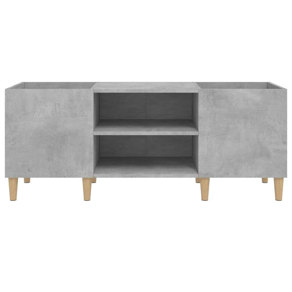 vidaXL Δισκοθήκη Γκρι Σκυροδέματος 121x38x48 εκ. Επεξεργασμένο Ξύλο