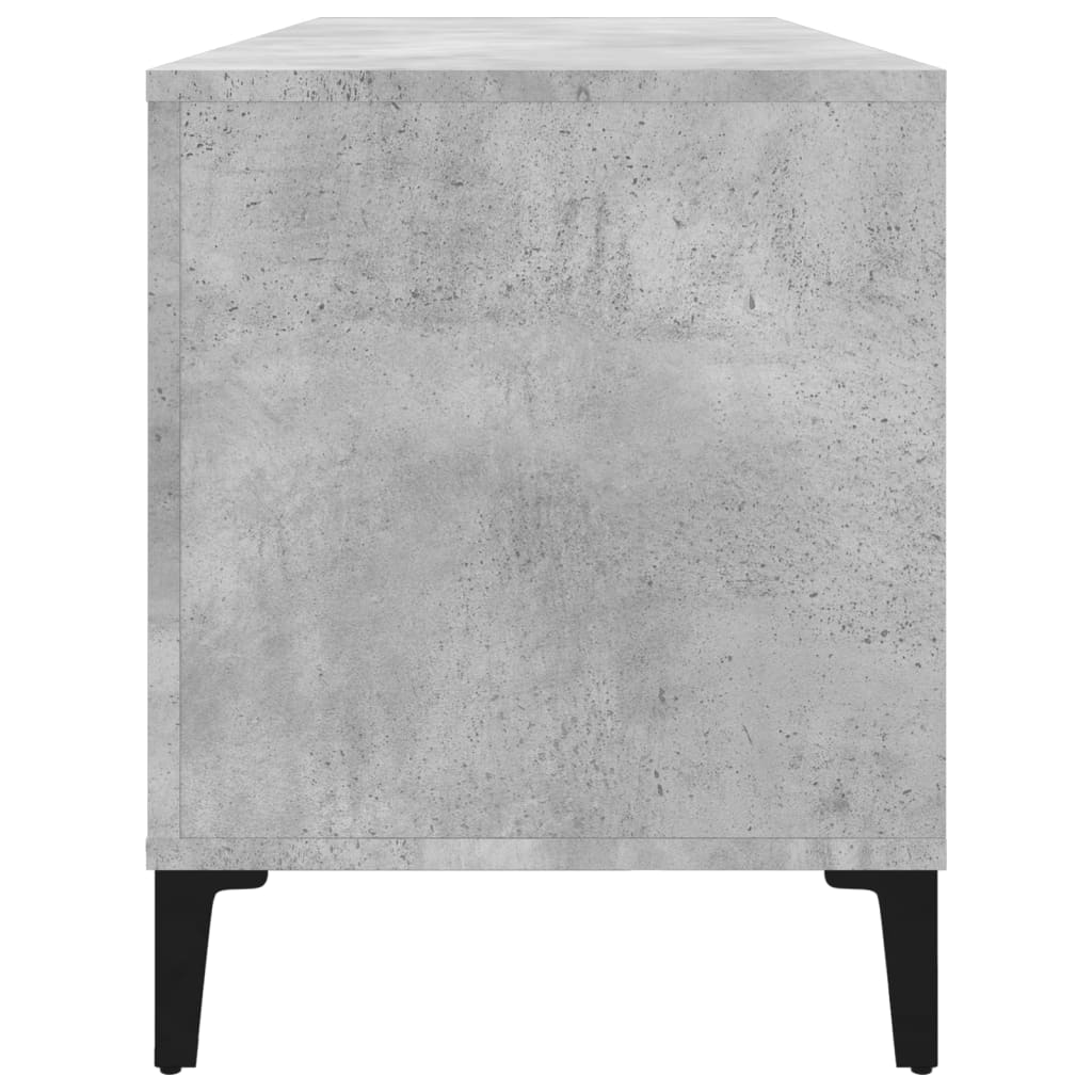 vidaXL Δισκοθήκη Γκρι Σκυροδέματος 100x38x48 εκ. Επεξεργασμένο Ξύλο