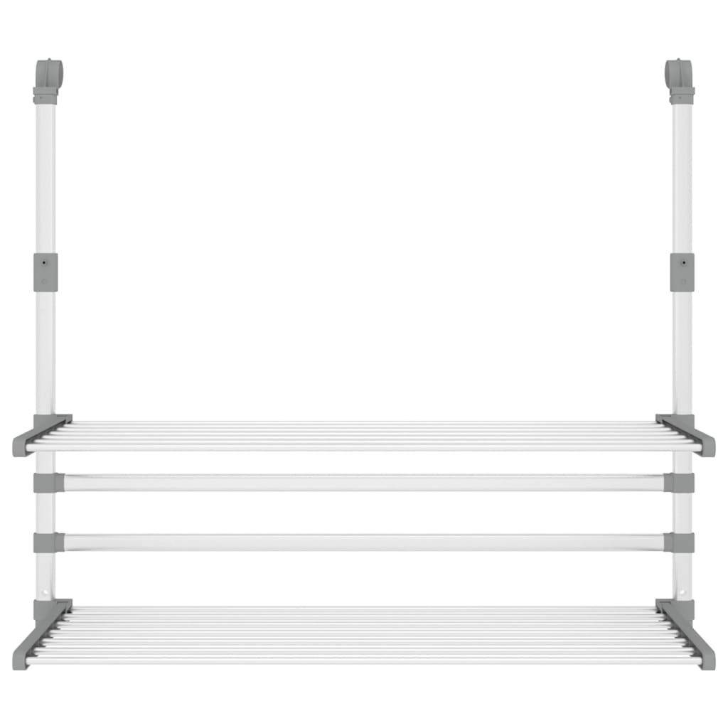 vidaXL Απλώστρα για Μπαλκόνι 89 x 25 x (60-95) εκ. από Αλουμίνιο