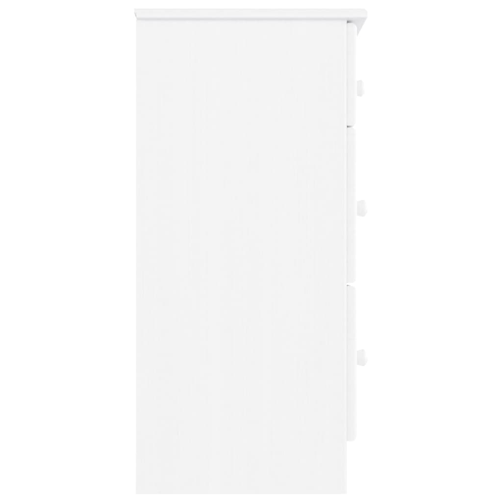 vidaXL Συρταριέρα ALTA Λευκή 112 x 35 x 73 εκ. από Μασίφ Ξύλο Πεύκου