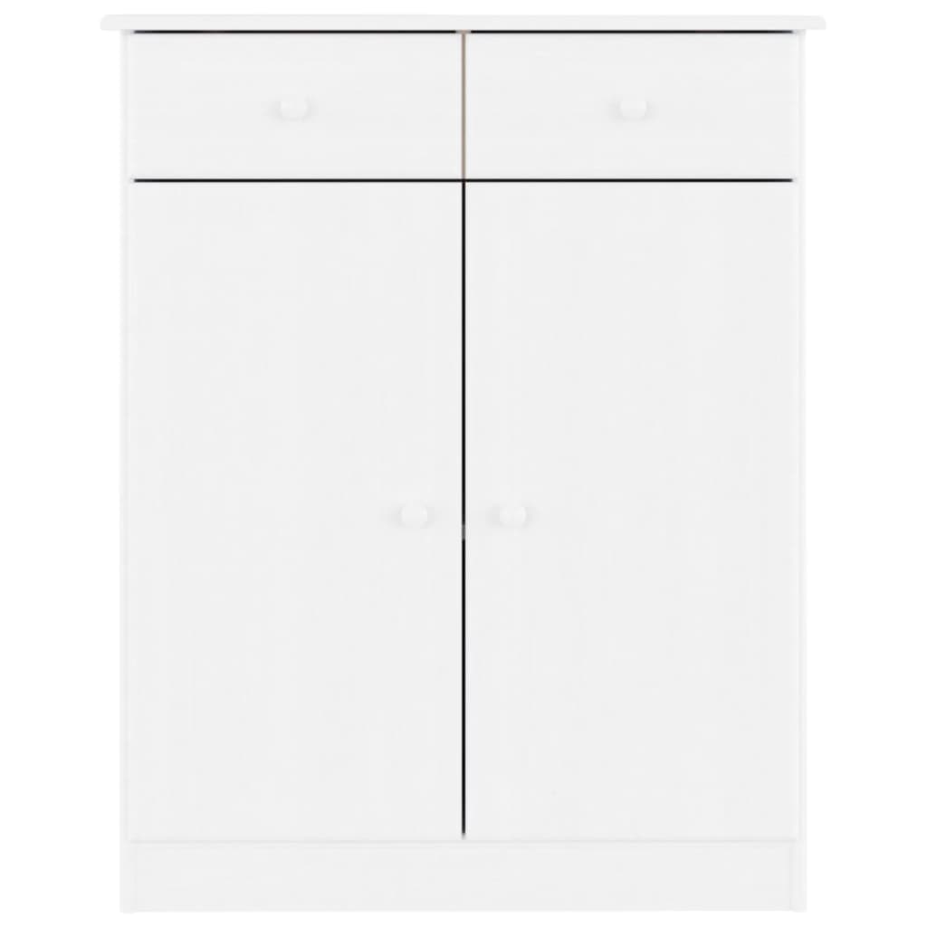 vidaXL Παπουτσοθήκη ALTA Λευκή 77 x 35 x 96 εκ. από Μασίφ Ξύλο Πεύκου