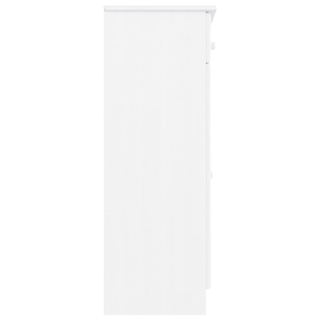 vidaXL Παπουτσοθήκη ALTA Λευκή 77 x 35 x 96 εκ. από Μασίφ Ξύλο Πεύκου