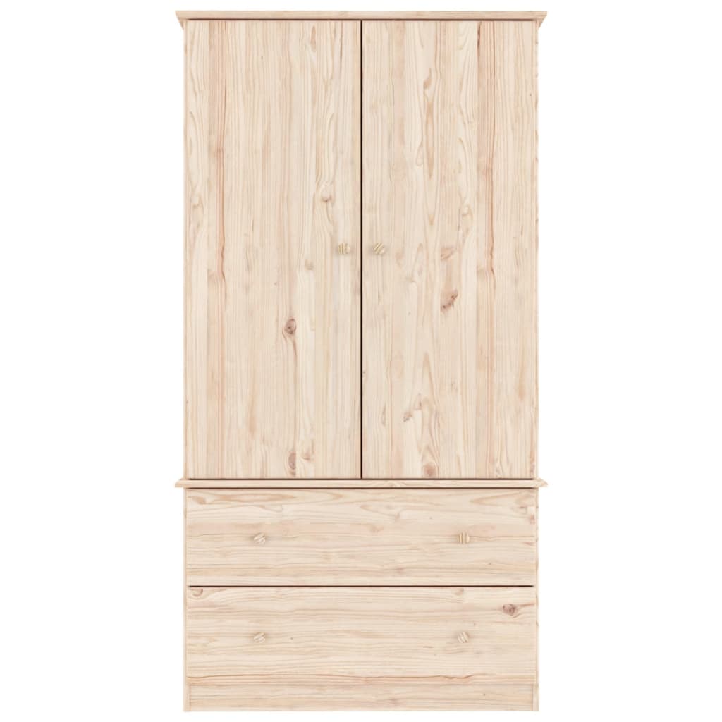 vidaXL Ντουλάπα ALTA 90 x 55 x 170 εκ. από Μασίφ Ξύλο Πεύκου