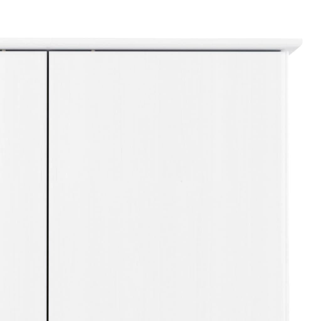 vidaXL Ντουλάπα ALTA Λευκή 90 x 55 x 170 εκ. από Μασίφ Ξύλο Πεύκου
