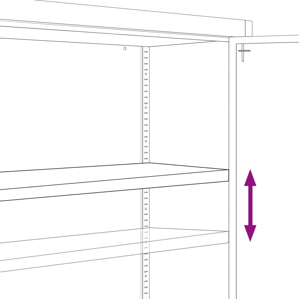 vidaXL Αρχειοθήκη Ανθρακί 90 x 40 x 90 εκ. από Ατσάλι