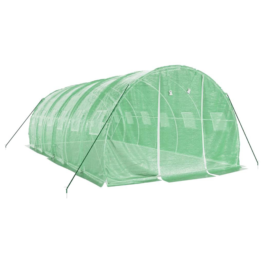 vidaXL Θερμοκήπιο Πράσινο 18 μ² 6 x 3 x 2 μ. με Ατσάλινο Πλαίσιο