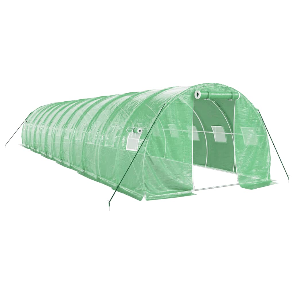 vidaXL Θερμοκήπιο Πράσινο 36 μ² 12 x 3 x 2 μ. με Ατσάλινο Πλαίσιο