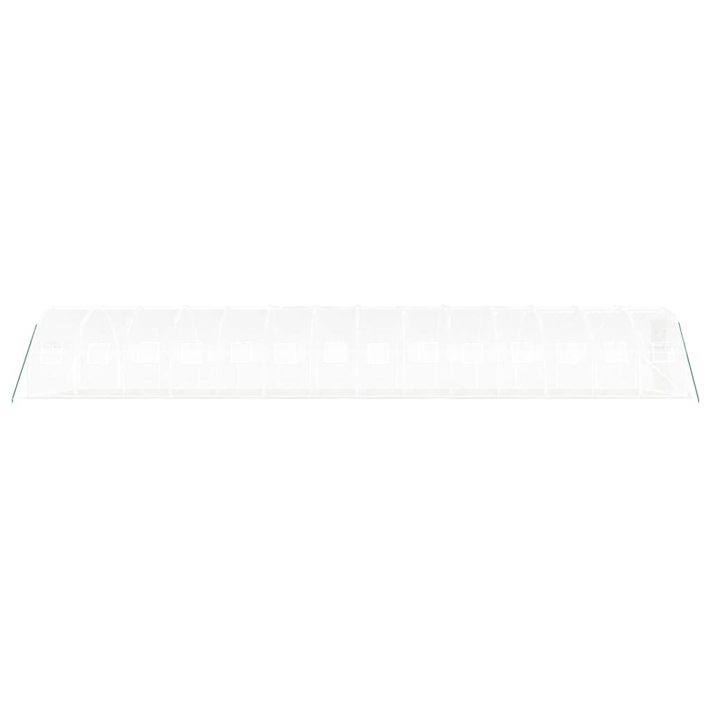 vidaXL Θερμοκήπιο Λευκό 42 μ² 14 x 3 x 2 μ. με Ατσάλινο Πλαίσιο
