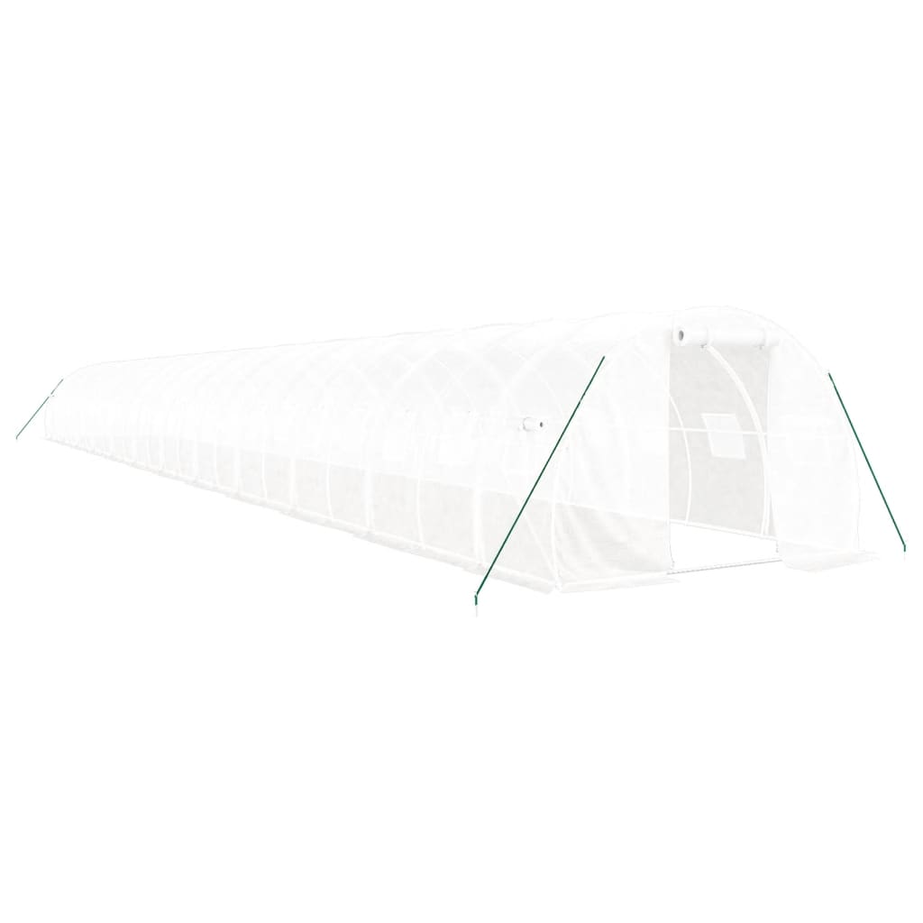 vidaXL Θερμοκήπιο Λευκό 72 μ² 24 x 3 x 2 μ. με Ατσάλινο Πλαίσιο