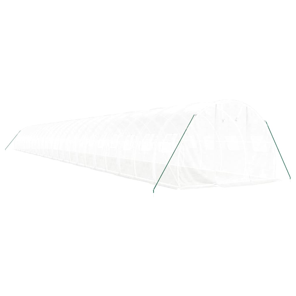 vidaXL Θερμοκήπιο Λευκό 72 μ² 24 x 3 x 2 μ. με Ατσάλινο Πλαίσιο