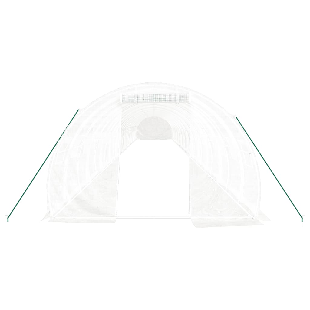 vidaXL Θερμοκήπιο Λευκό 72 μ² 24 x 3 x 2 μ. με Ατσάλινο Πλαίσιο