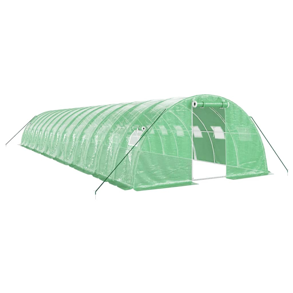 vidaXL Θερμοκήπιο Πράσινο 56 μ² 14 x 4 x 2 μ. με Ατσάλινο Πλαίσιο