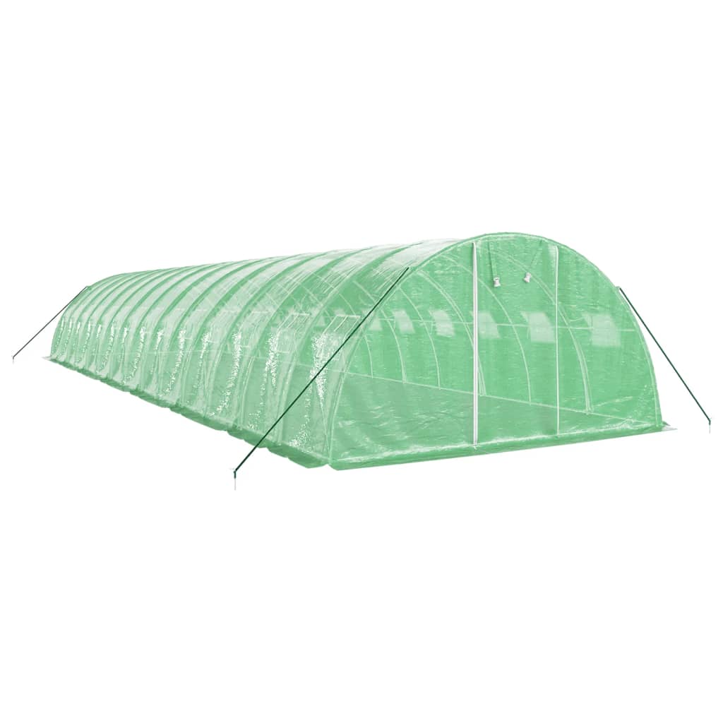 vidaXL Θερμοκήπιο Πράσινο 56 μ² 14 x 4 x 2 μ. με Ατσάλινο Πλαίσιο
