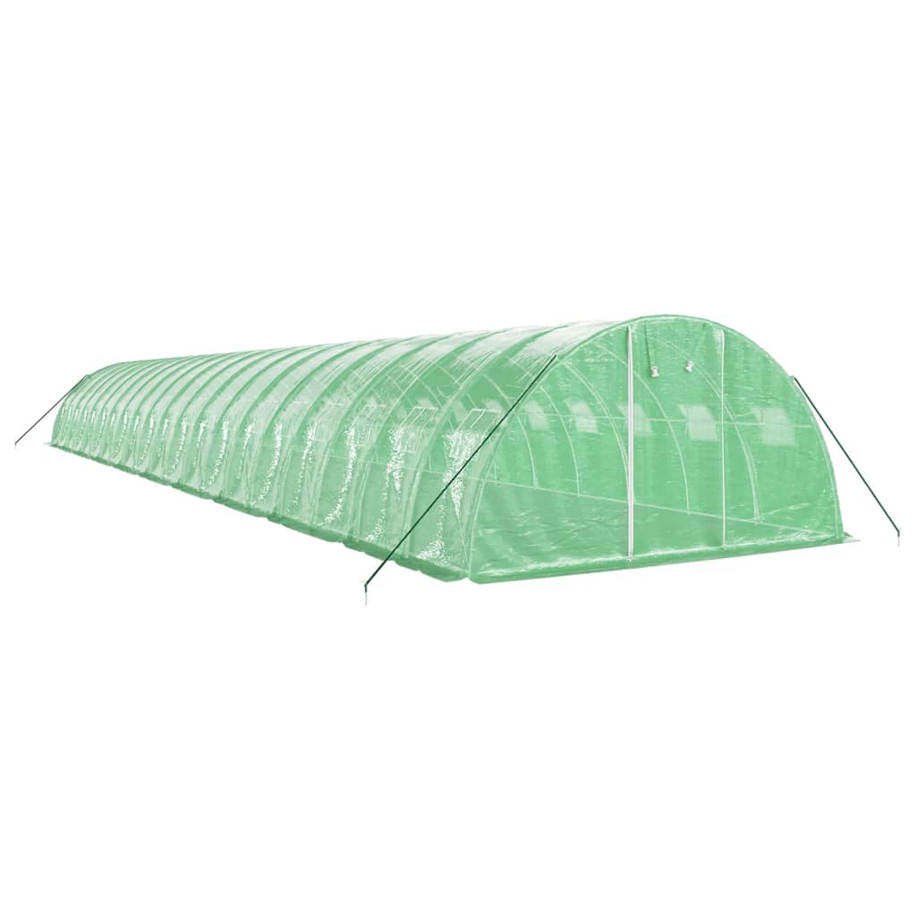 vidaXL Θερμοκήπιο Πράσινο 80 μ² 20 x 4 x 2 μ. με Ατσάλινο Πλαίσιο