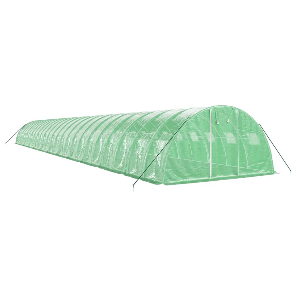 vidaXL Θερμοκήπιο Πράσινο 96 μ² 24 x 4 x 2 μ. με Ατσάλινο Πλαίσιο