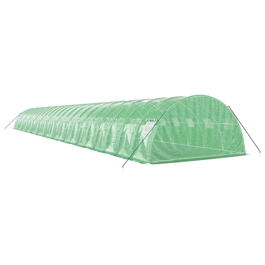 vidaXL Θερμοκήπιο Πράσινο 96 μ² 24 x 4 x 2 μ. με Ατσάλινο Πλαίσιο