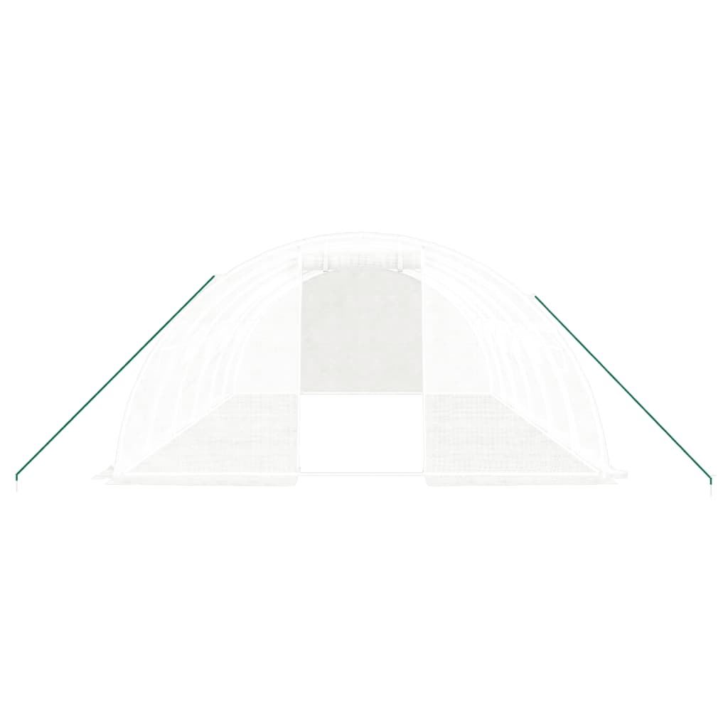 vidaXL Θερμοκήπιο Λευκό 24 μ² 6 x 4 x 2 μ. με Ατσάλινο Πλαίσιο