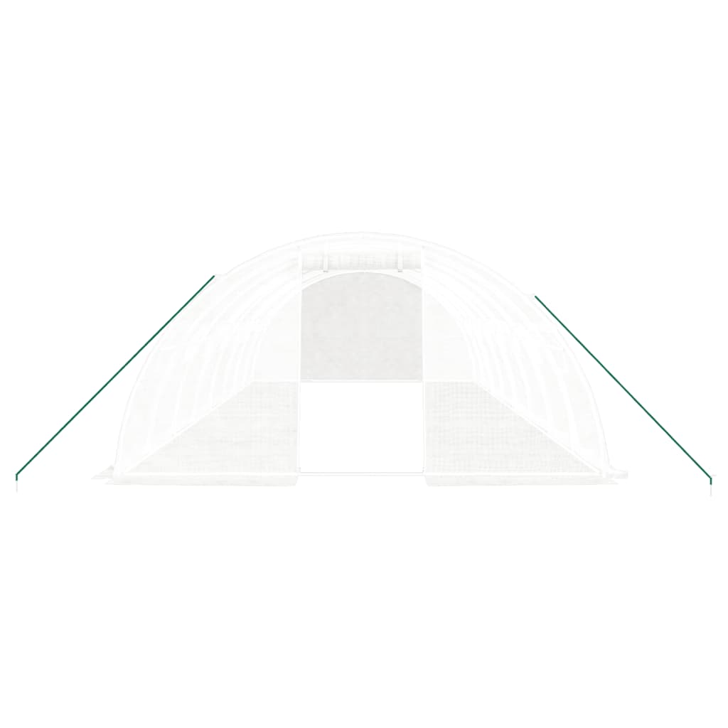 vidaXL Θερμοκήπιο Λευκό 32 μ² 8 x 4 x 2 μ. με Ατσάλινο Πλαίσιο