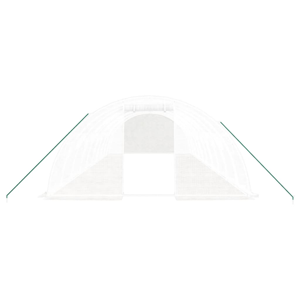 vidaXL Θερμοκήπιο Λευκό 40 μ² 10 x 4 x 2 μ. με Ατσάλινο Πλαίσιο