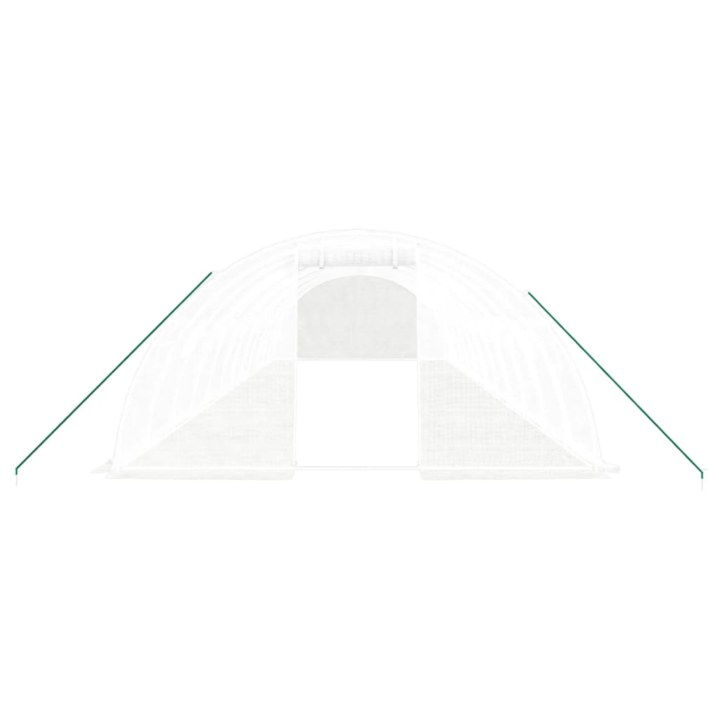 vidaXL Θερμοκήπιο Λευκό 48 μ² 12 x 4 x 2 μ. με Ατσάλινο Πλαίσιο