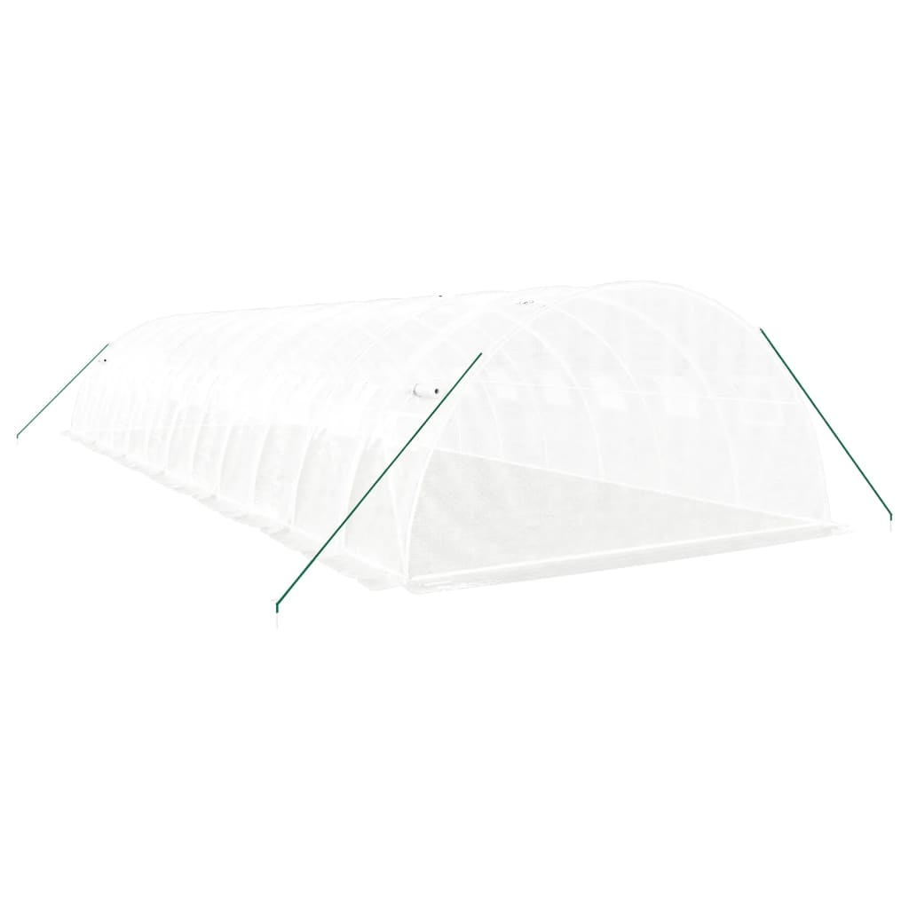 vidaXL Θερμοκήπιο Λευκό 48 μ² 12 x 4 x 2 μ. με Ατσάλινο Πλαίσιο
