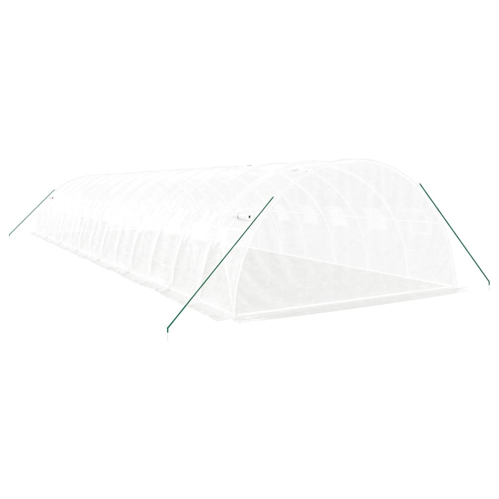 vidaXL Θερμοκήπιο Λευκό 56 μ² 14 x 4 x 2 μ. με Ατσάλινο Πλαίσιο