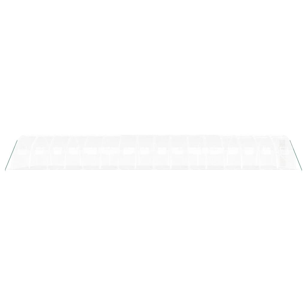 vidaXL Θερμοκήπιο Λευκό 64 μ² 16 x 4 x 2 μ. με Ατσάλινο Πλαίσιο