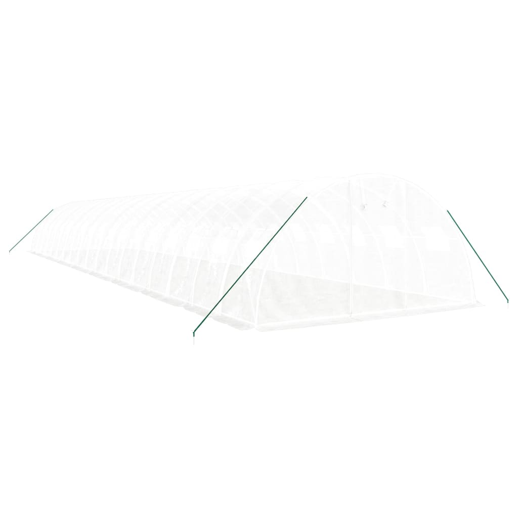 vidaXL Θερμοκήπιο Λευκό 72 μ² 18 x 4 x 2 μ. με Ατσάλινο Πλαίσιο