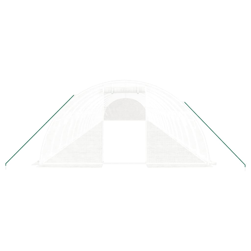 vidaXL Θερμοκήπιο Λευκό 72 μ² 18 x 4 x 2 μ. με Ατσάλινο Πλαίσιο