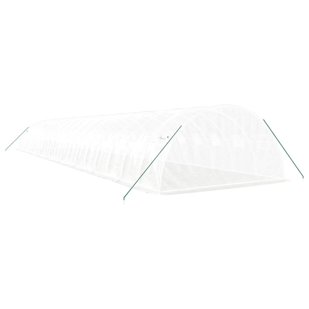 vidaXL Θερμοκήπιο Λευκό 72 μ² 18 x 4 x 2 μ. με Ατσάλινο Πλαίσιο