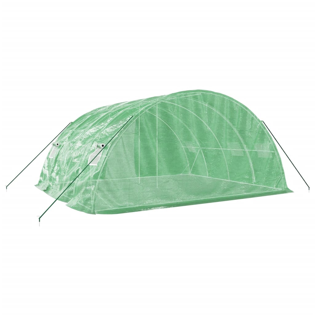 vidaXL Θερμοκήπιο Πράσινο 20 μ² 5 x 4 x 2,3 μ. με Ατσάλινο Πλαίσιο