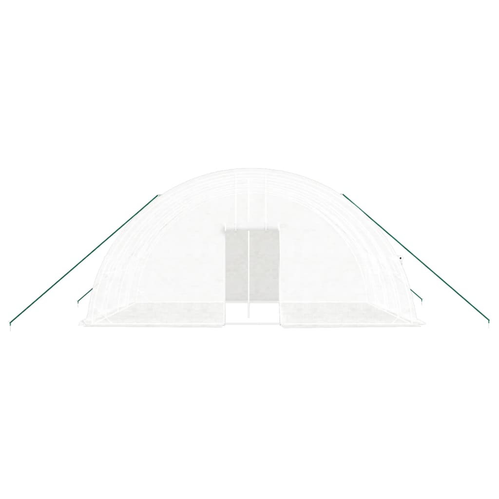 vidaXL Θερμοκήπιο με Ατσάλινο Πλαίσιο Λευκό 24 μ² 6 x 4 x 2,85 μ.