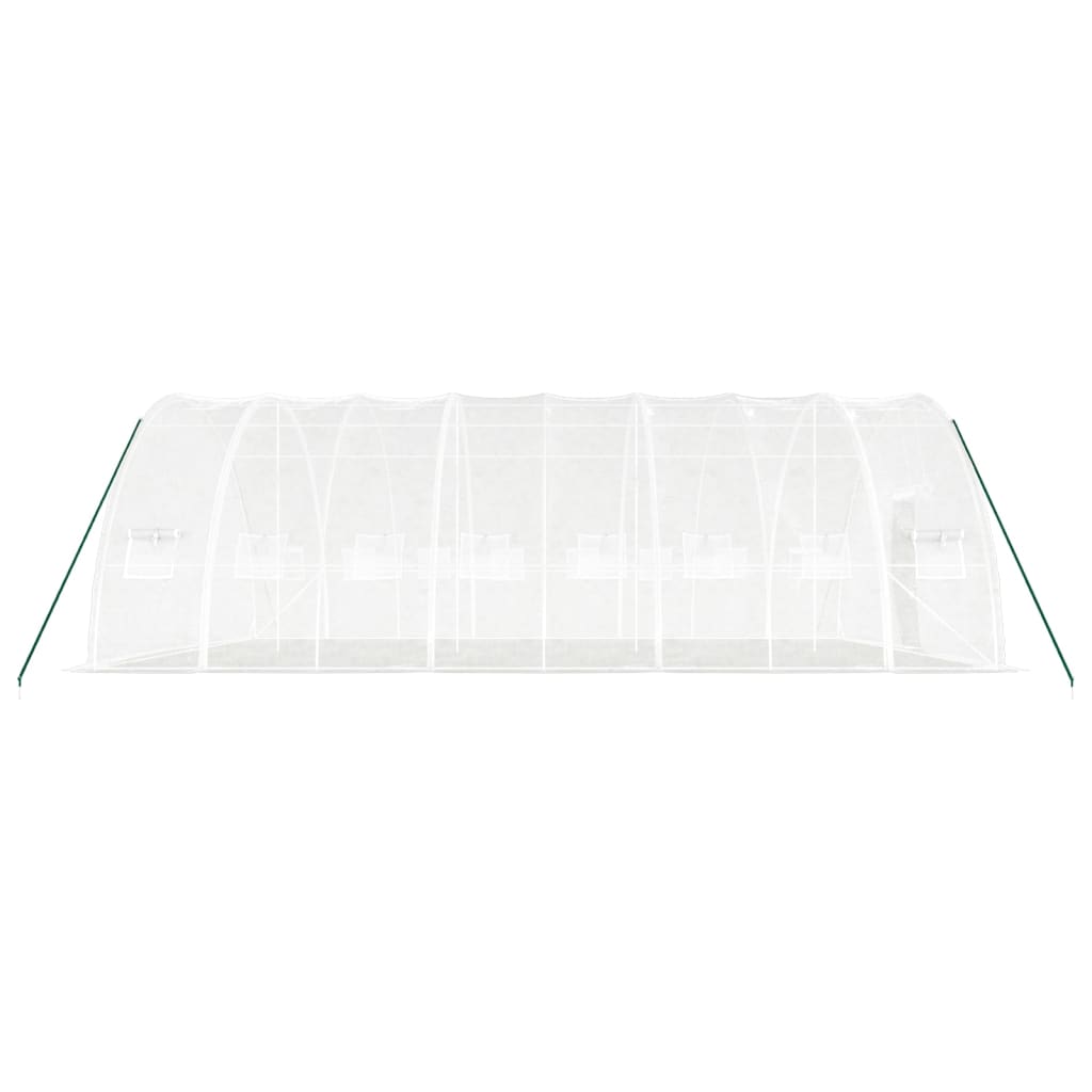 vidaXL Θερμοκήπιο με Ατσάλινο Πλαίσιο Λευκό 48 μ² 8 x 6 x 2,85 μ.