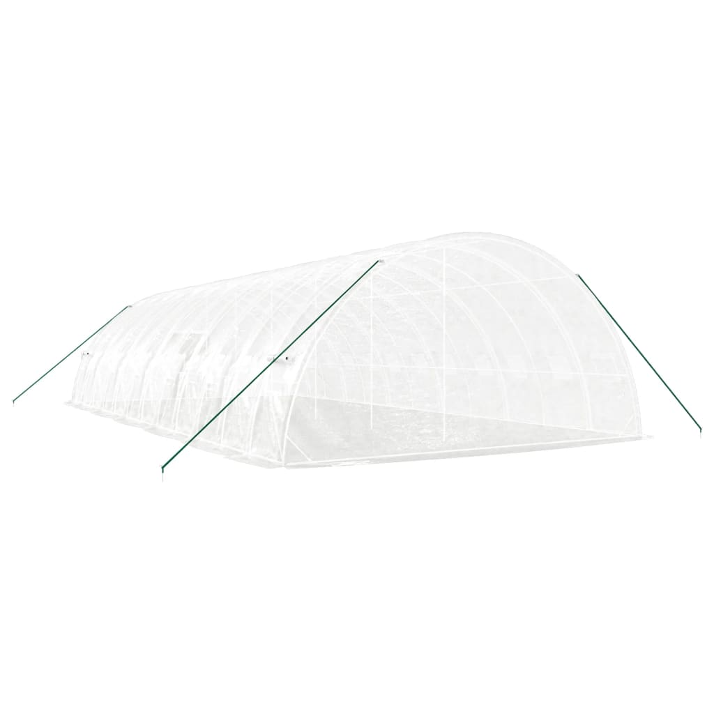 vidaXL Θερμοκήπιο με Ατσάλινο Πλαίσιο Λευκό 72 μ² 12 x 6 x 2,85 μ.