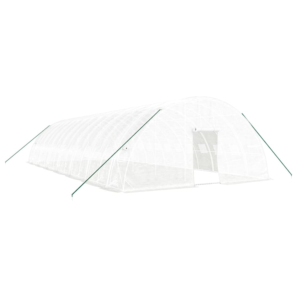 vidaXL Θερμοκήπιο με Ατσάλινο Πλαίσιο Λευκό 84 μ² 14 x 6 x 2,85 μ.