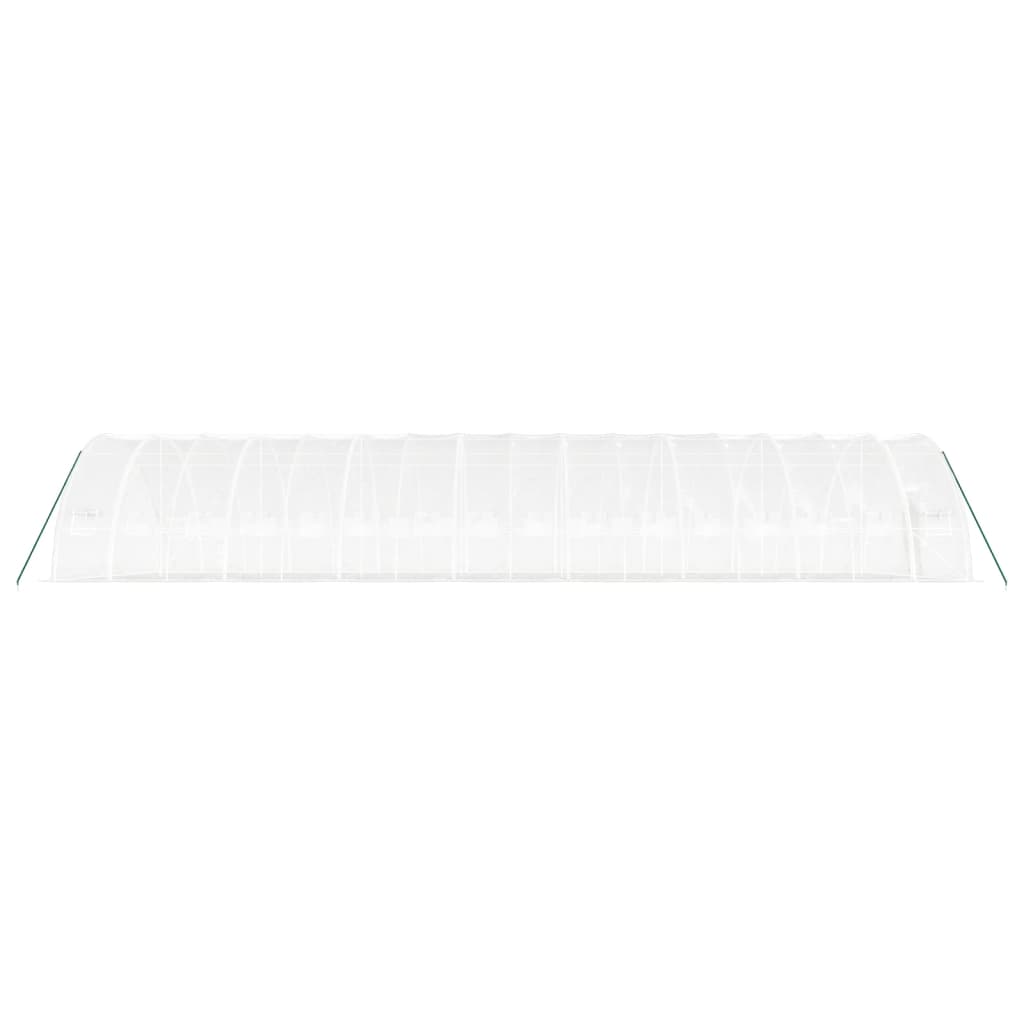 vidaXL Θερμοκήπιο με Ατσάλινο Πλαίσιο Λευκό 96 μ² 16 x 6 x 2,85 μ.