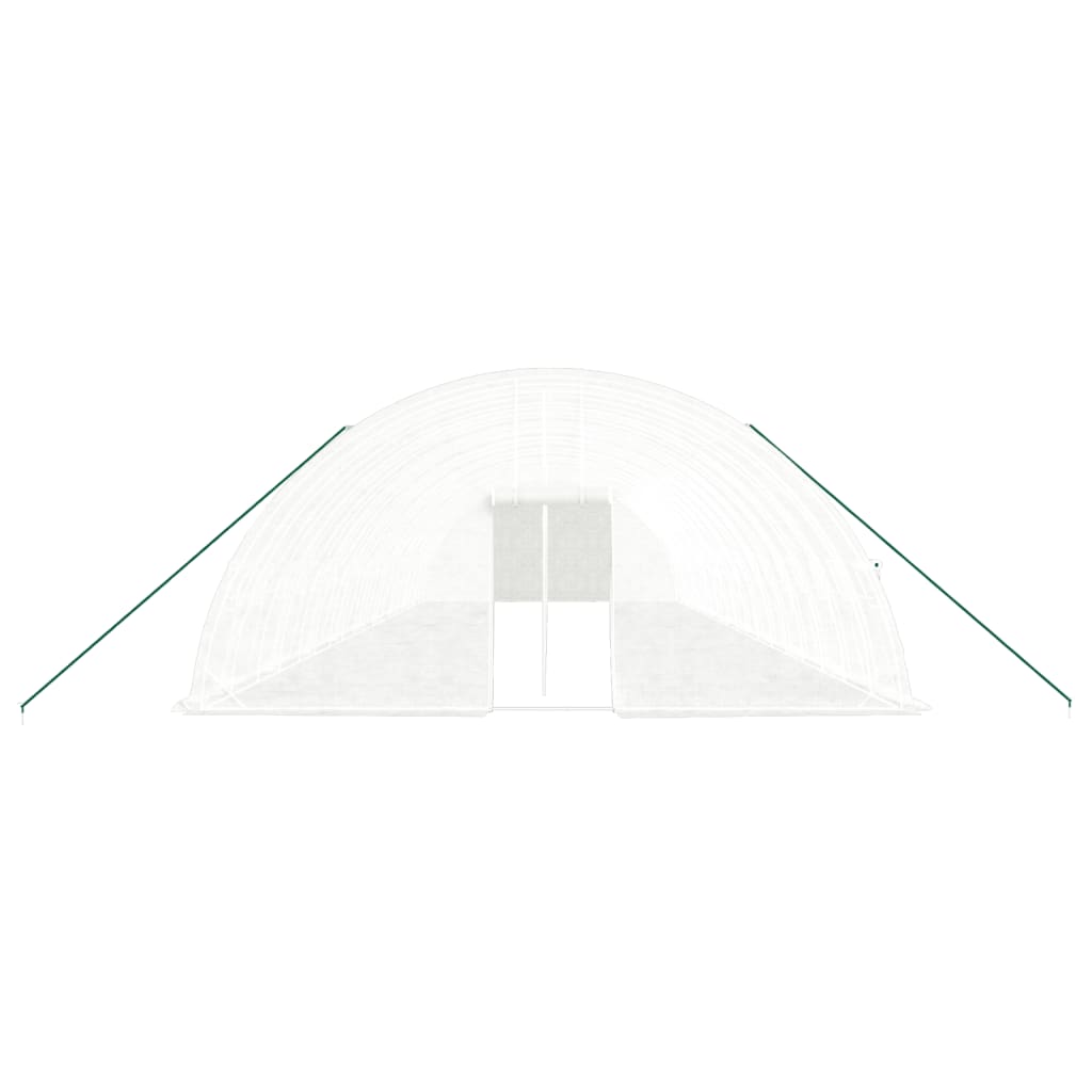 vidaXL Θερμοκήπιο με Ατσάλινο Πλαίσιο Λευκό 108 μ² 18 x 6 x 2,85 μ.