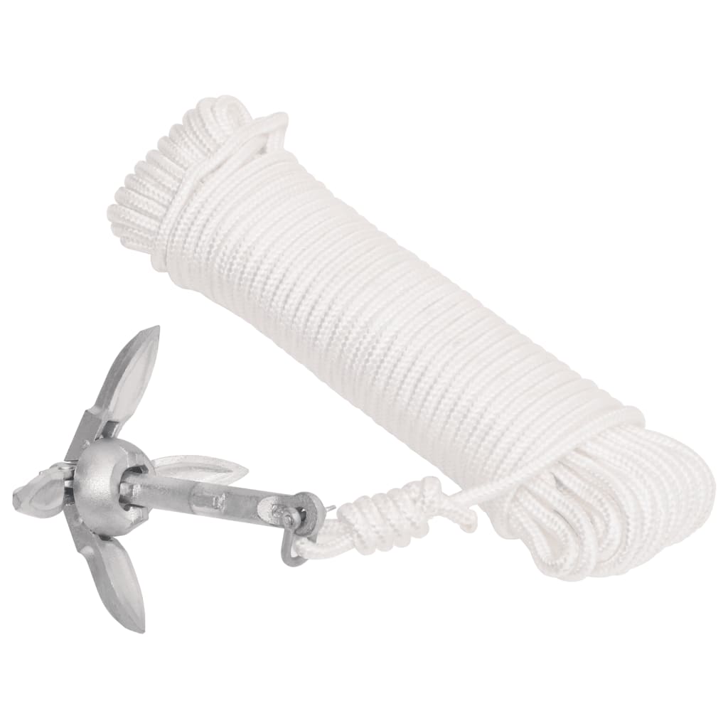 vidaXL Άγκυρα Πτυσσόμενη με Σχοινί 0,7 κιλά Γαλβανισμένο χυτοσίδηρο