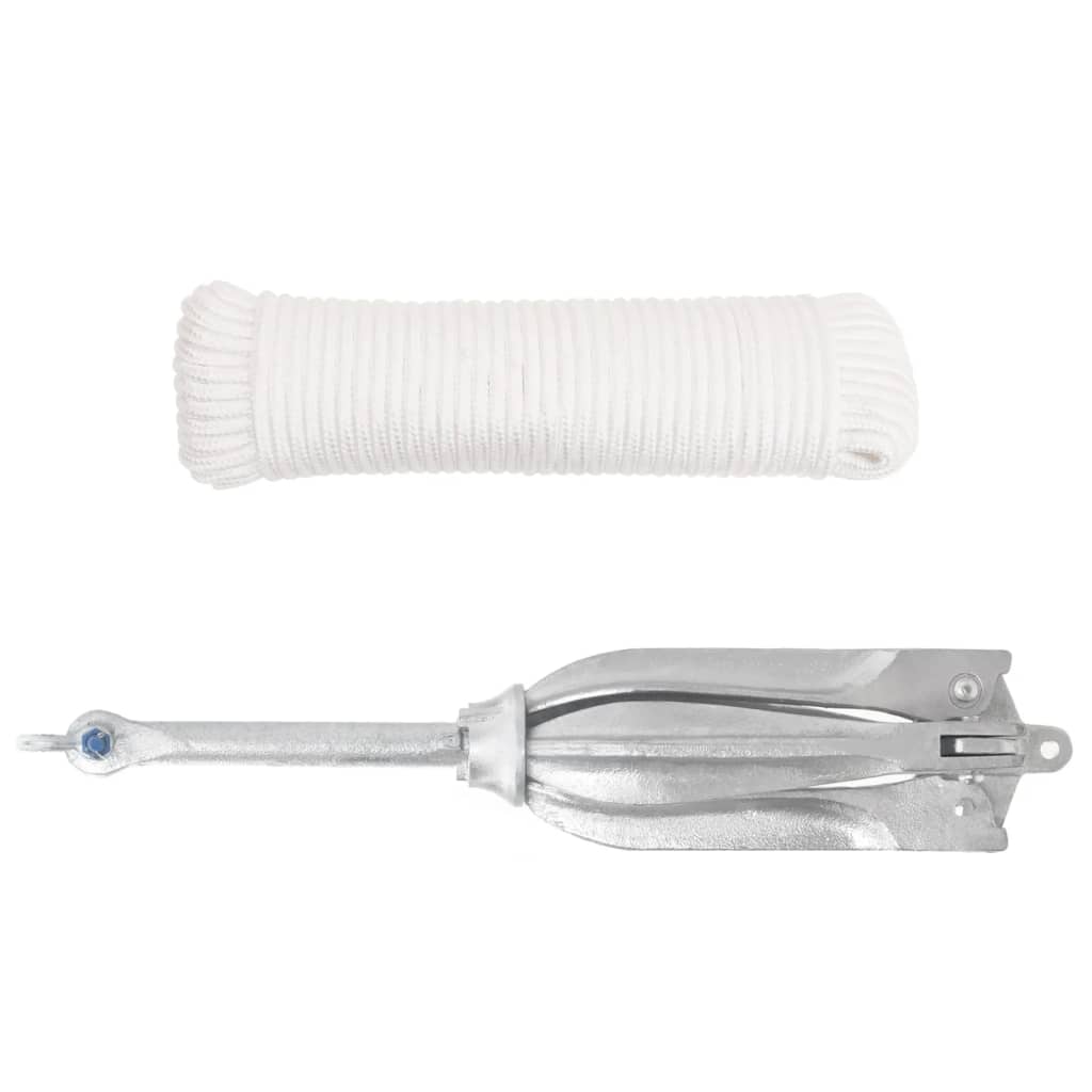 vidaXL Άγκυρα Πτυσσόμενη με Σχοινί 12 κιλά Γαλβανισμένο χυτοσίδηρο