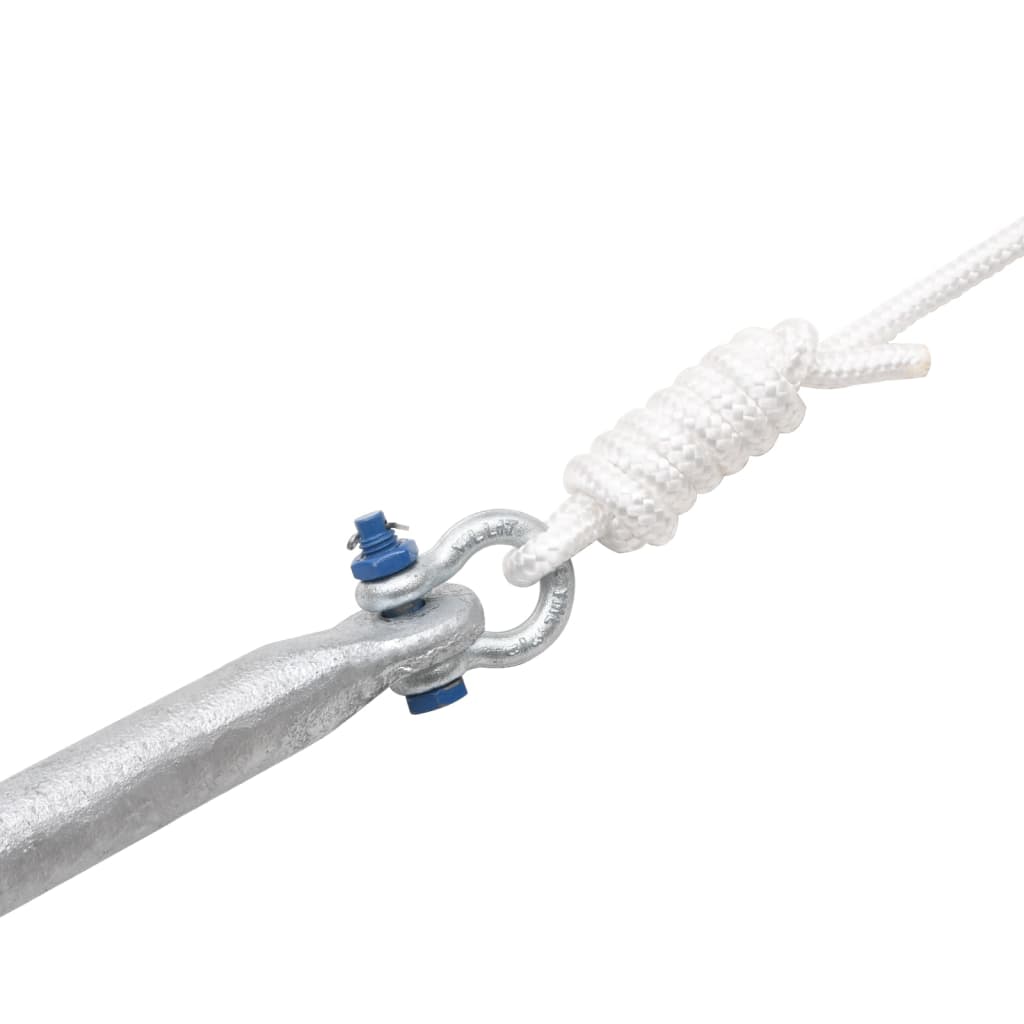 vidaXL Άγκυρα Πτυσσόμενη με Σχοινί 12 κιλά Γαλβανισμένο χυτοσίδηρο